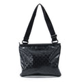 Gucci Large Square Zip Messenger Black Guccissima Imprint Canvas