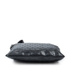 Gucci Large Square Zip Messenger Black Guccissima Imprint Canvas — view 6