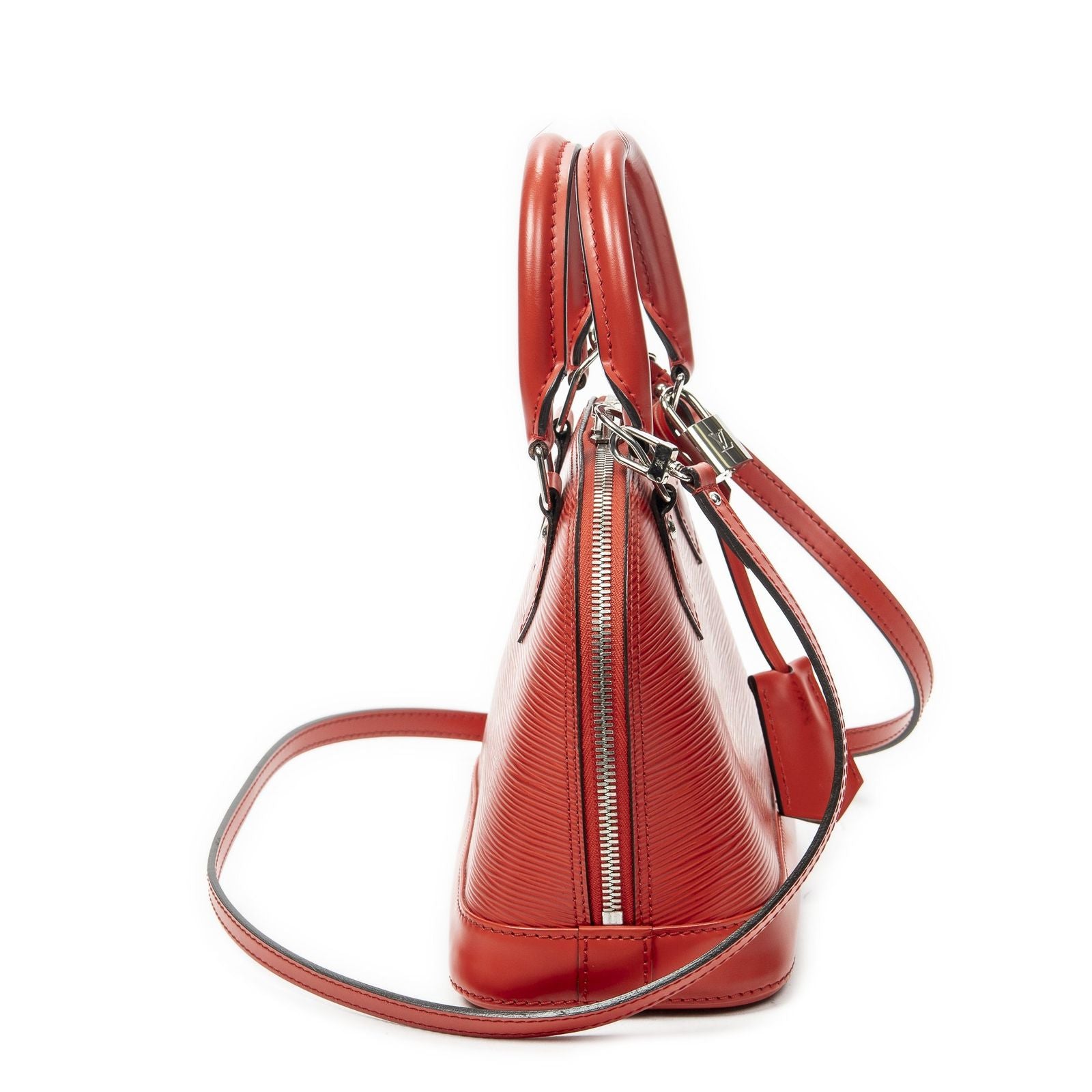 Louis Vuitton Alma Coquelicot Epi Handbag — view 4