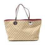 Gucci Large Eclipse Tote Beige Fuchsia GG Canvas — view 5