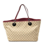 Gucci Large Eclipse Tote Beige Fuchsia GG Canvas