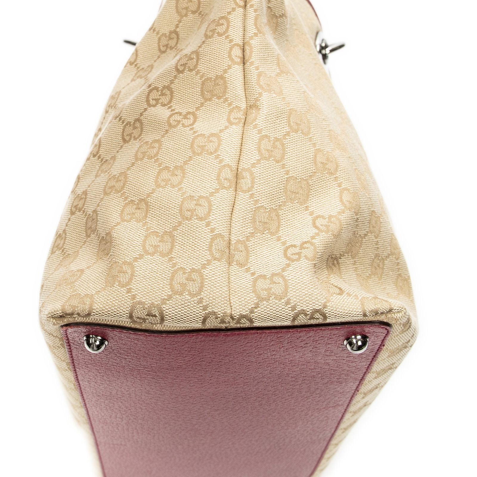 Gucci Large Eclipse Tote Beige Fuchsia GG Canvas — view 7