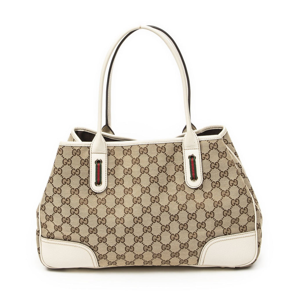 Gucci Princi Tote Beige Ivory GG Canvas — view 5