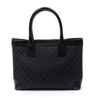 Gucci Zip Shopping Tote Black GG Canvas — view 5