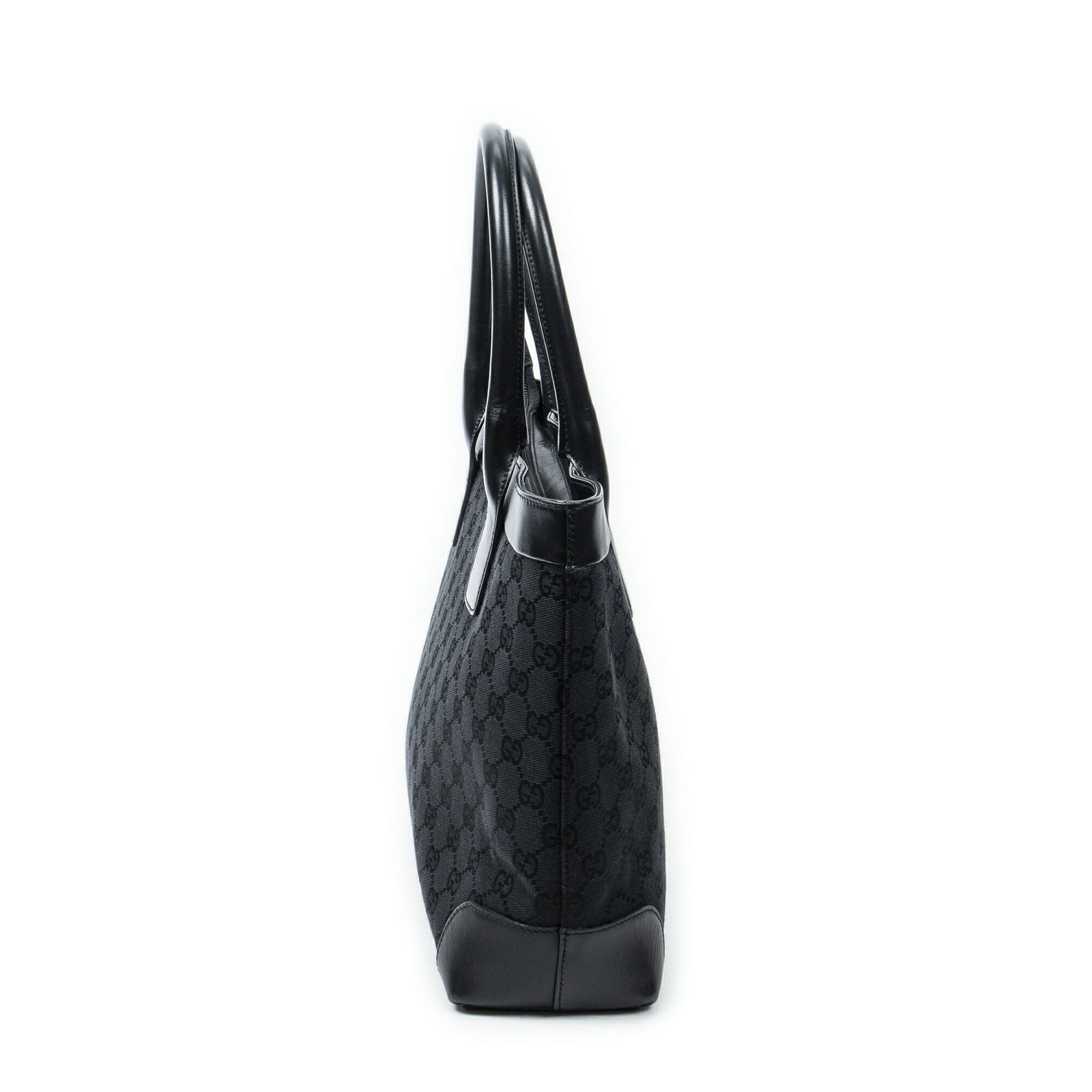 Gucci Zip Shopping Tote Black GG Canvas — view 4