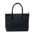Gucci Zip Shopping Tote Black GG Canvas