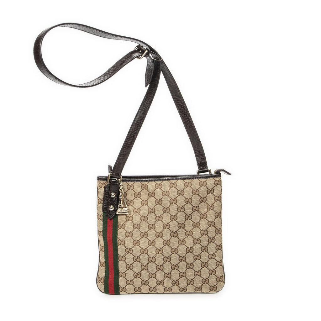 Gucci Web Jolique Crossbody Beige Brown GG Canvas