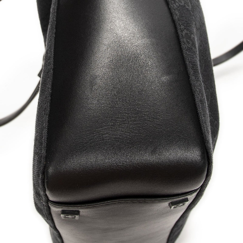 Gucci GG O-ring Tote Black Canvas — view 8