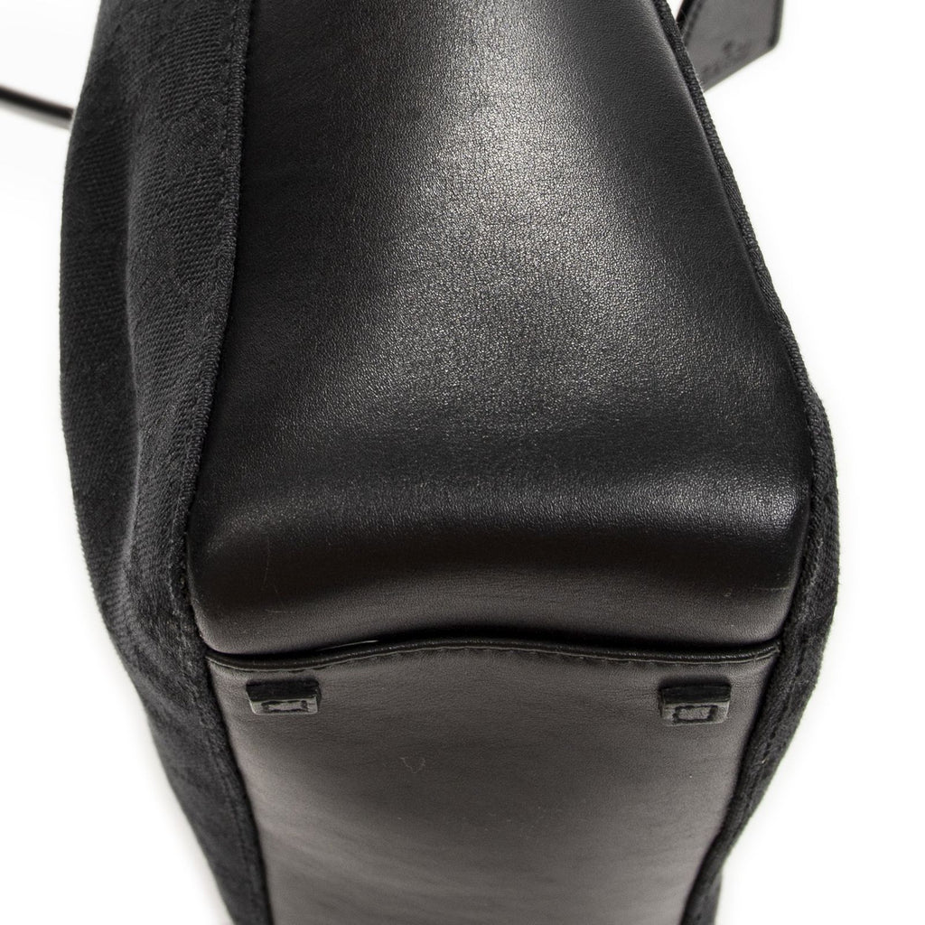 Gucci GG O-ring Tote Black Canvas — view 7
