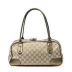 Gucci Princi Boston Beige Gold GG Canvas Messenger Bag — view 5