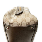 Gucci Princi Boston Beige Gold GG Canvas Messenger Bag — view 7