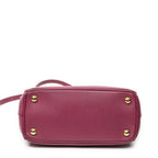 Prada Large Double Zip Galleria Tote Fuchsia Pink Saffiano Leather — view 6