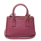Prada Large Double Zip Galleria Tote Fuchsia Pink Saffiano Leather — view 5