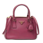 Prada Large Double Zip Galleria Tote Fuchsia Pink Saffiano Leather