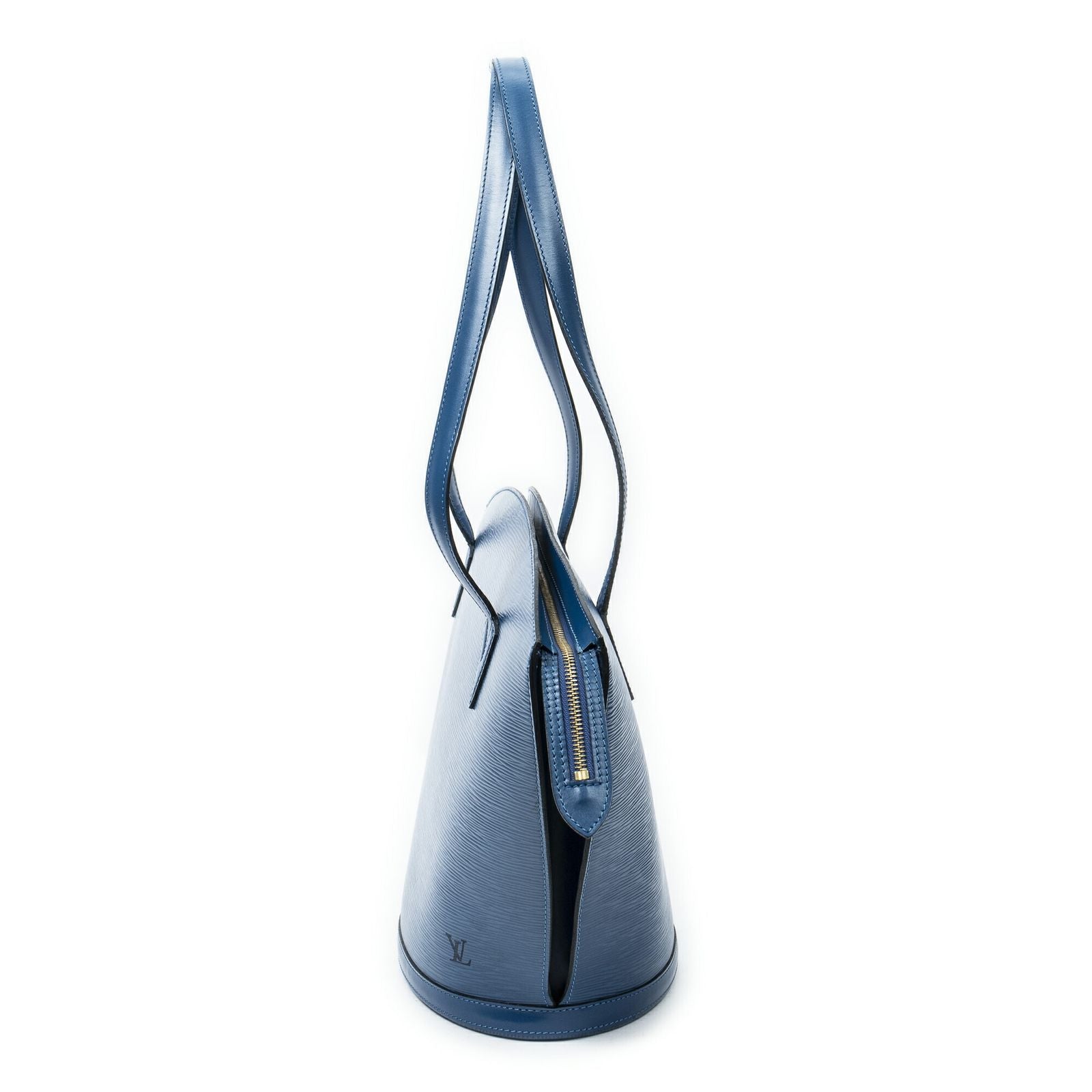 Louis Vuitton Saint Jacques Shopping Blue Epi Messenger Bag — view 3