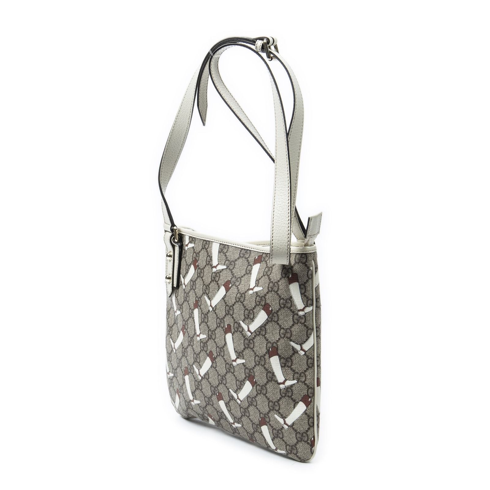 Gucci Boot GG Crossbody Beige Ivory Print Supreme Canvas — view 2