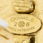 Chanel CC Logo Round Clip Type Earrings Gold Plated — view 3