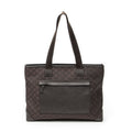 Gucci Front Pocket Tote Dark Brown GG Nylon Canvas