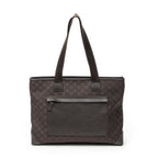 Gucci Front Pocket Tote Dark Brown GG Nylon Canvas