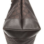 Gucci Front Pocket Tote Dark Brown GG Nylon Canvas — view 8