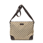 Gucci Zip Messenger Beige Brown GG Canvas