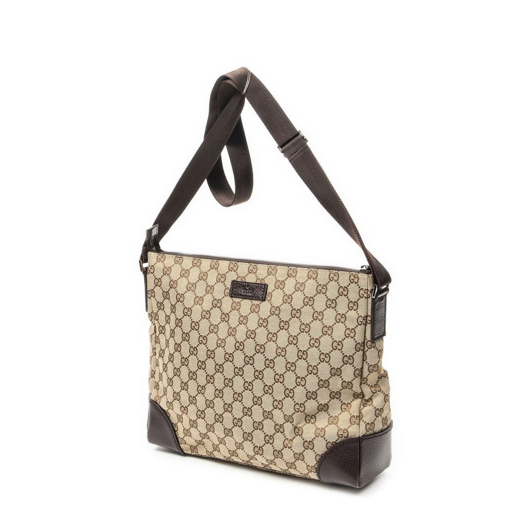 Gucci Zip Messenger Beige Brown GG Canvas — view 2