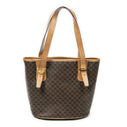 Celine Vintage Bucket Tote Brown Macadam Canvas — view 5