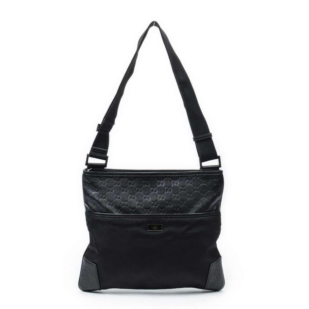 Gucci Messenger Bag Black Nylon Canvas