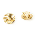 Chanel CC Logo Round Clip Type Earrings Gold Plated — view 2