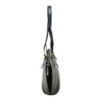 Celine Vintage Shoulder Zip Tote Black Brown Macadam Canvas — view 3