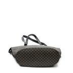 Celine Vintage Shoulder Zip Tote Black Brown Macadam Canvas — view 6