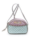 Gucci Trapuntata Mini Camera Crossbody Light Pink Light Blue Matelasse Metallic