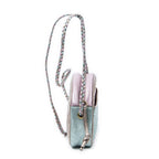 Gucci Trapuntata Mini Camera Crossbody Light Pink Light Blue Matelasse Metallic — view 4