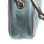 Gucci Trapuntata Mini Camera Crossbody Light Pink Light Blue Matelasse Metallic — view 8