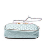 Gucci Trapuntata Mini Camera Crossbody Light Pink Light Blue Matelasse Metallic — view 6