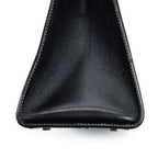 Gucci Vintage Push Lock Top Handle Black Smooth Scarf Skin Leather — view 8