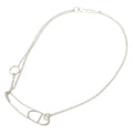 Hermes Chaine D'ancre Punk Long 925 Sterling Silver Necklace