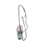 Gucci Trapuntata Mini Camera Crossbody Light Pink Light Blue Matelasse Metallic — view 3
