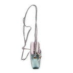 Gucci Trapuntata Mini Camera Crossbody Light Pink Light Blue Matelasse Metallic — view 4