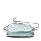 Gucci Trapuntata Mini Camera Crossbody Light Pink Light Blue Matelasse Metallic — view 6