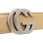 Gucci Interlocking Leather Beige Belt — view 4