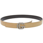 Gucci Interlocking Leather Beige Belt — view 3