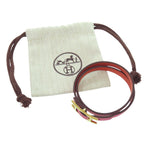 Hermes Behapi Double Tour Veau Swift Rose Azalea Orange Poppy Pink 2 Bracelet — view 2