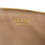 Prada Saffiano Triangle Leather Beige Fragment Case Wallet — view 6