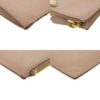 Prada Saffiano Triangle Leather Beige Fragment Case Wallet — view 3