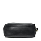Gucci Large GG Charm Zip Tote Black Gray Calfskin Leather — view 6