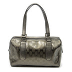 Gucci Small Shoulder Bag Metallic Blanc Zuguccissima Imprint Canvas — view 5