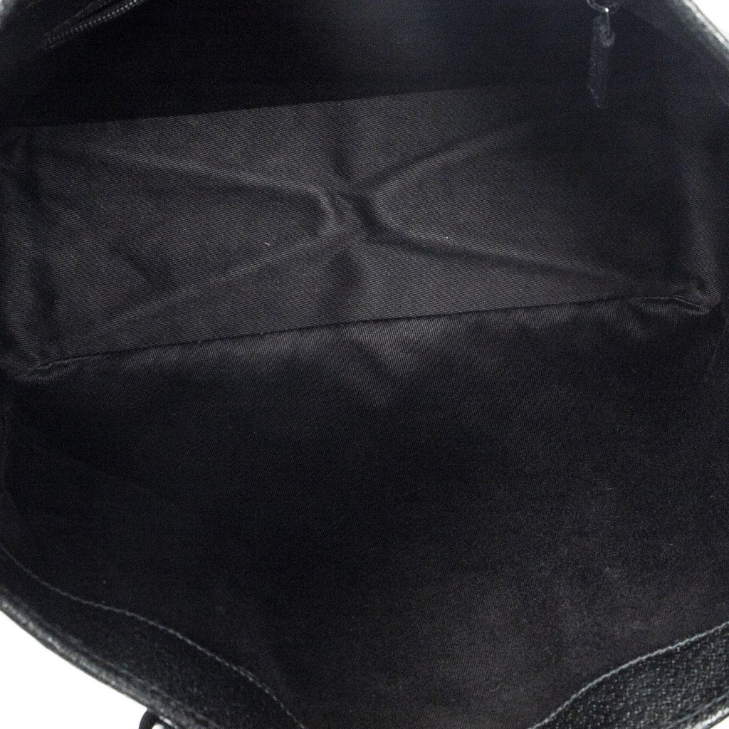 Gucci Small Shoulder Tote Black GG Canvas — view 9