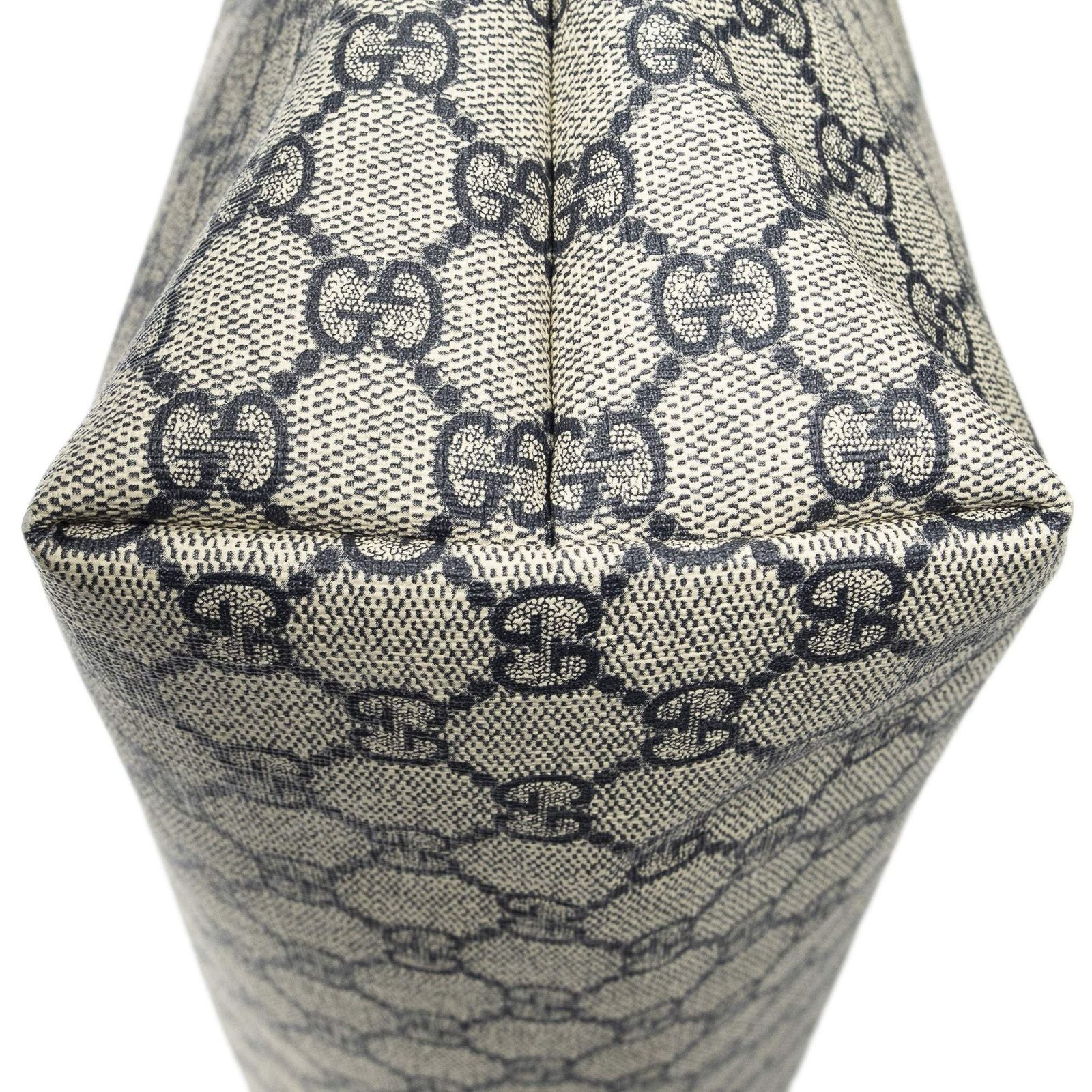 Gucci Web Loop Tote Beige Navy Supreme Canvas — view 8