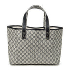 Gucci Web Loop Tote Beige Navy Supreme Canvas — view 5